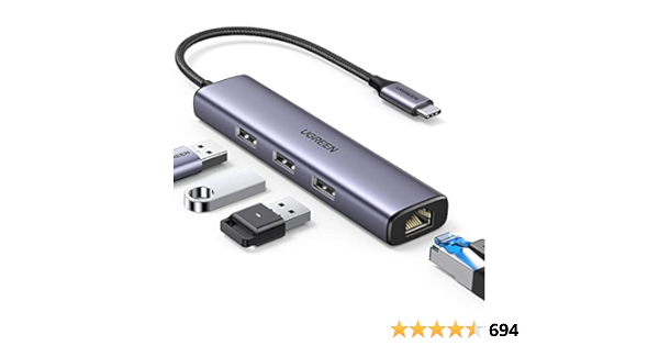 Anker USB C to Gigabit Ethernet Adapter, Aluminum