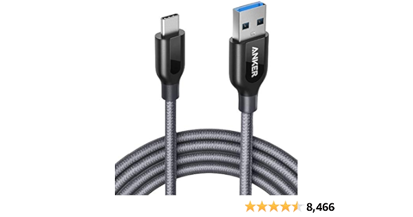 Anker USB C Cable, PowerLine USB 3.0 to USB C Charger Cable (3ft) with 56k  Ohm Pull-up Resistor for Samsung Galaxy Note 8, S8, S8+, S9, Oculus Quest