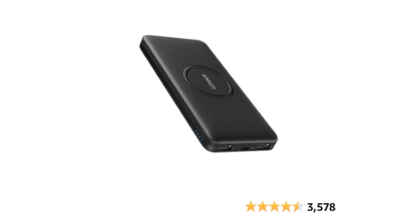  Anker Wireless Power Bank, PowerCore 10,000mAh Portable Charger  with USB-C (Input Only), External Battery Pack Compatible with iPhone 12,  Mini, Pro, Pro Max, Samsung, iPad 2020 Pro, AirPods, and More. 