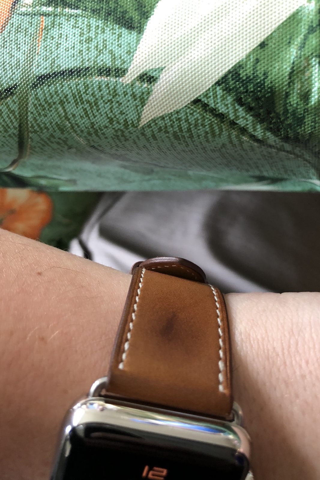 Hermes brown leather band