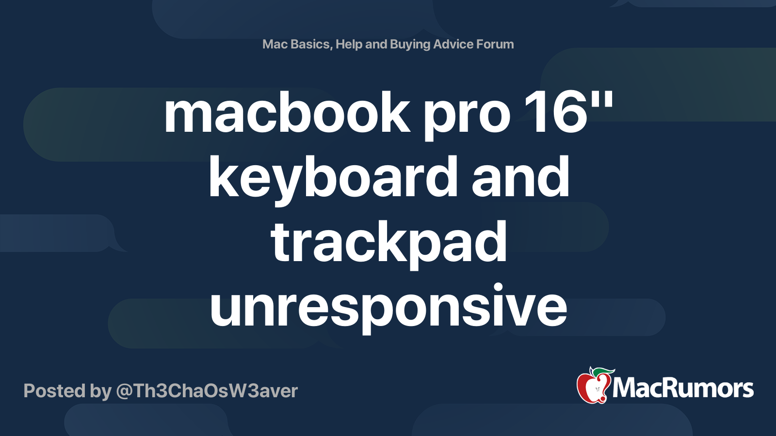 Catalina Issue Macbook Pro Built In Keyboard And Trackpad Are Unresponsive Macrumors Forums
