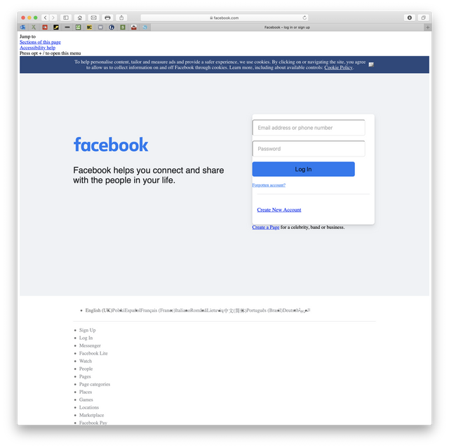 Facebook Not Loading On Safari Macrumors Forums