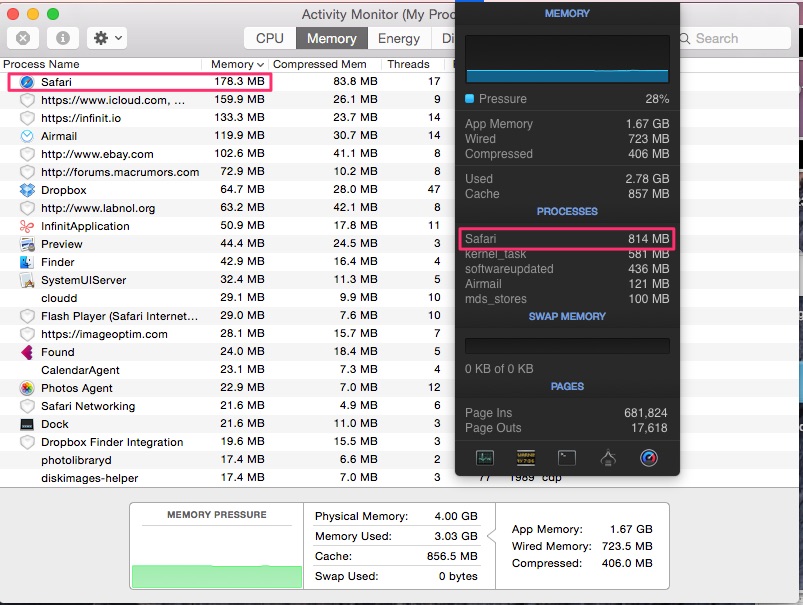 Istat menus pc