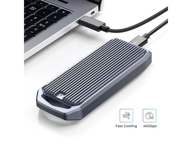 Cable Matters Premium Aluminum 10Gbps Gen 2 USB C Hard Drive Enclosure for  2.5 SSD/HDD with USB-C and USB-A Cables - Thunderbolt 4 / USB4 /