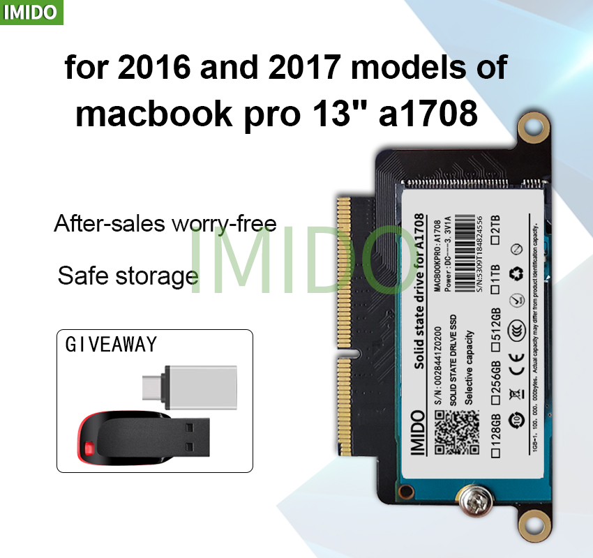  DISQUE DUR SSD INTERNE POUR MACBOOK PRO 13 A1708 DE 2016 2017