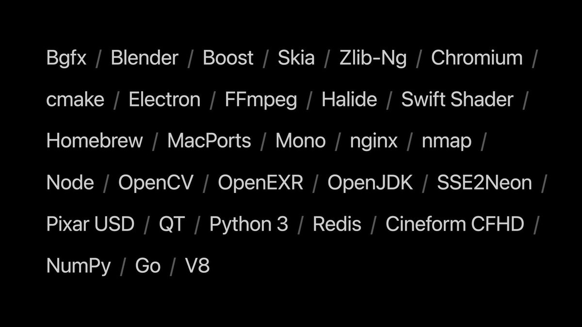 Jane Manchun Wong on Twitter: Apple is patching these Open Source projects  to support Apple Silicon Macs #WWDC20… 