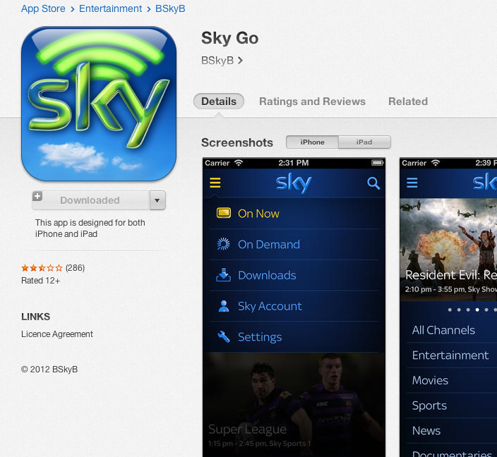 Sky Go on the App Store