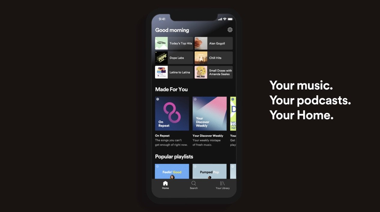 Spotify Updates Mobile and Tablet Apps With New Home ...